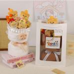 Cute Butter Bear Bouquet Stuffed Toys Cartoon Small Doll Gift Bouquet For