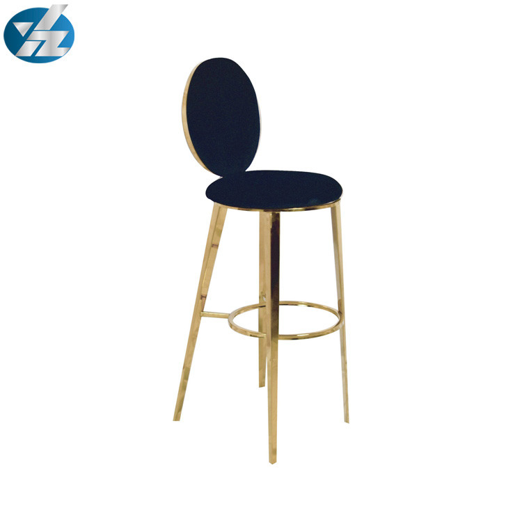 Round Back High Stool Bar Pub Table Chair Set Stainless Steel