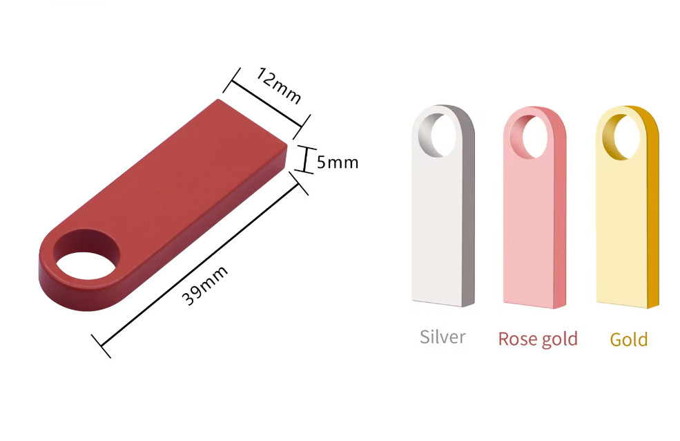 ROHS certificate Metal USB Flash Drive 2.0 64GB Flash Chips UDP