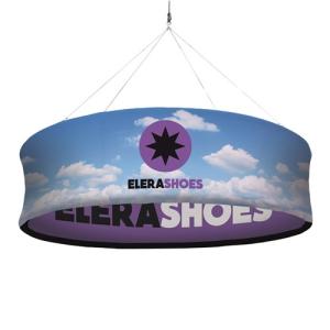 China Foldable Indoor Hanging Banners Ceiling Advertising Circle Hanging Sign PSD wholesale