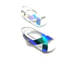 Printed Injection Open Toe Mirror Flat Summer Sandal