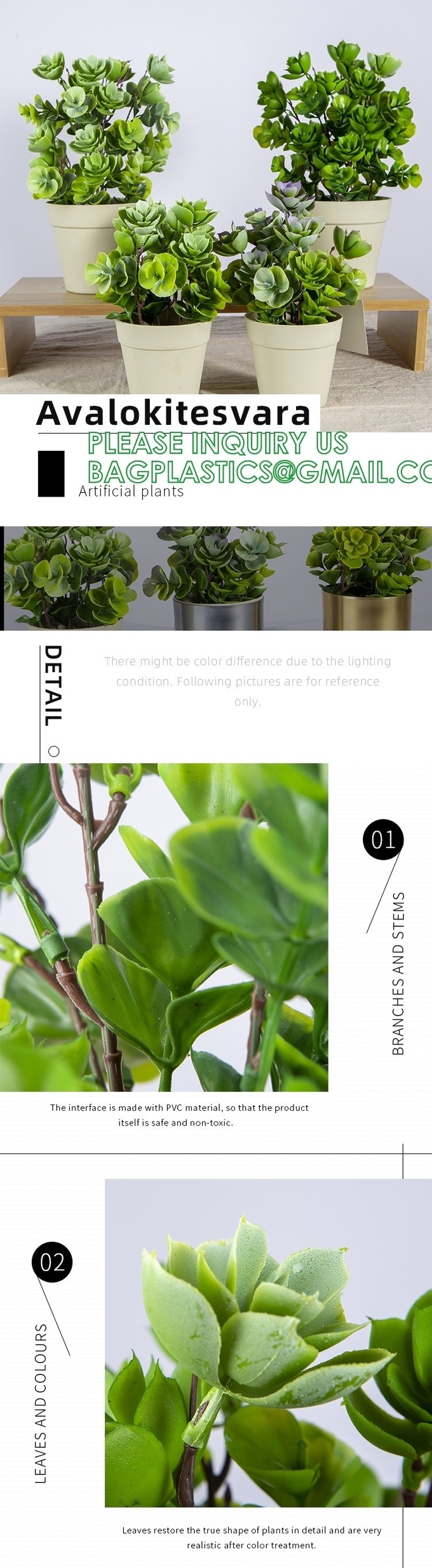 Fake Plants 16" Faux Plants Artificial Potted Plants Indoor for Home Office Farmhouse Kitchen Bathroom Table Shelf 15