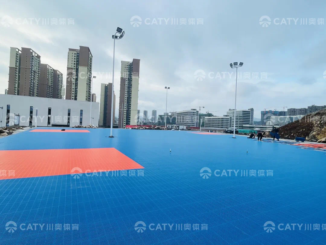 Easy Install PU Flooring Anti-Slip Interlocking Plastic Floor for Playground Mat Basketball Flooring Backyard Garage