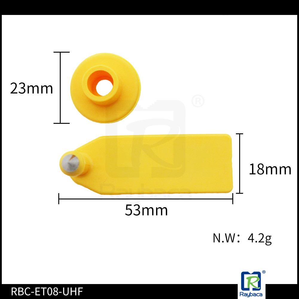 UHF 960 MHz Custom RFID Tags , EIDTags For Goat Lamb Seep, Laser printing