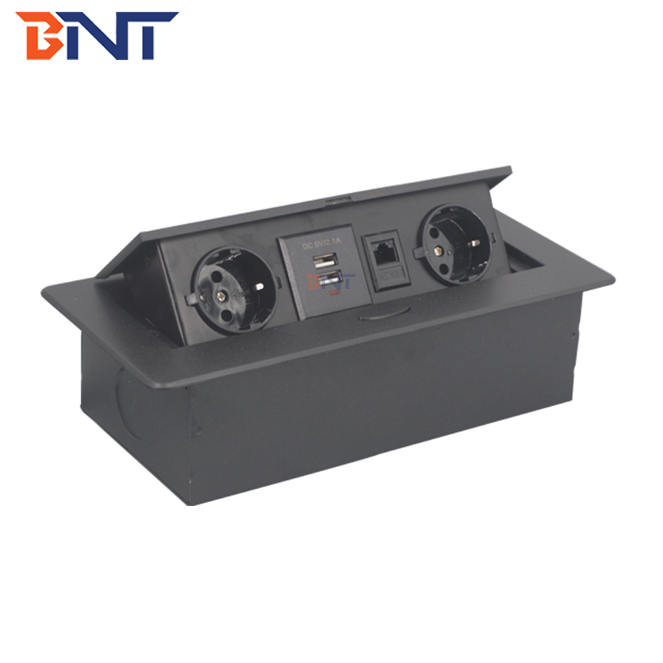Table Pop Up EURO power Socket with USB charging for office conference table