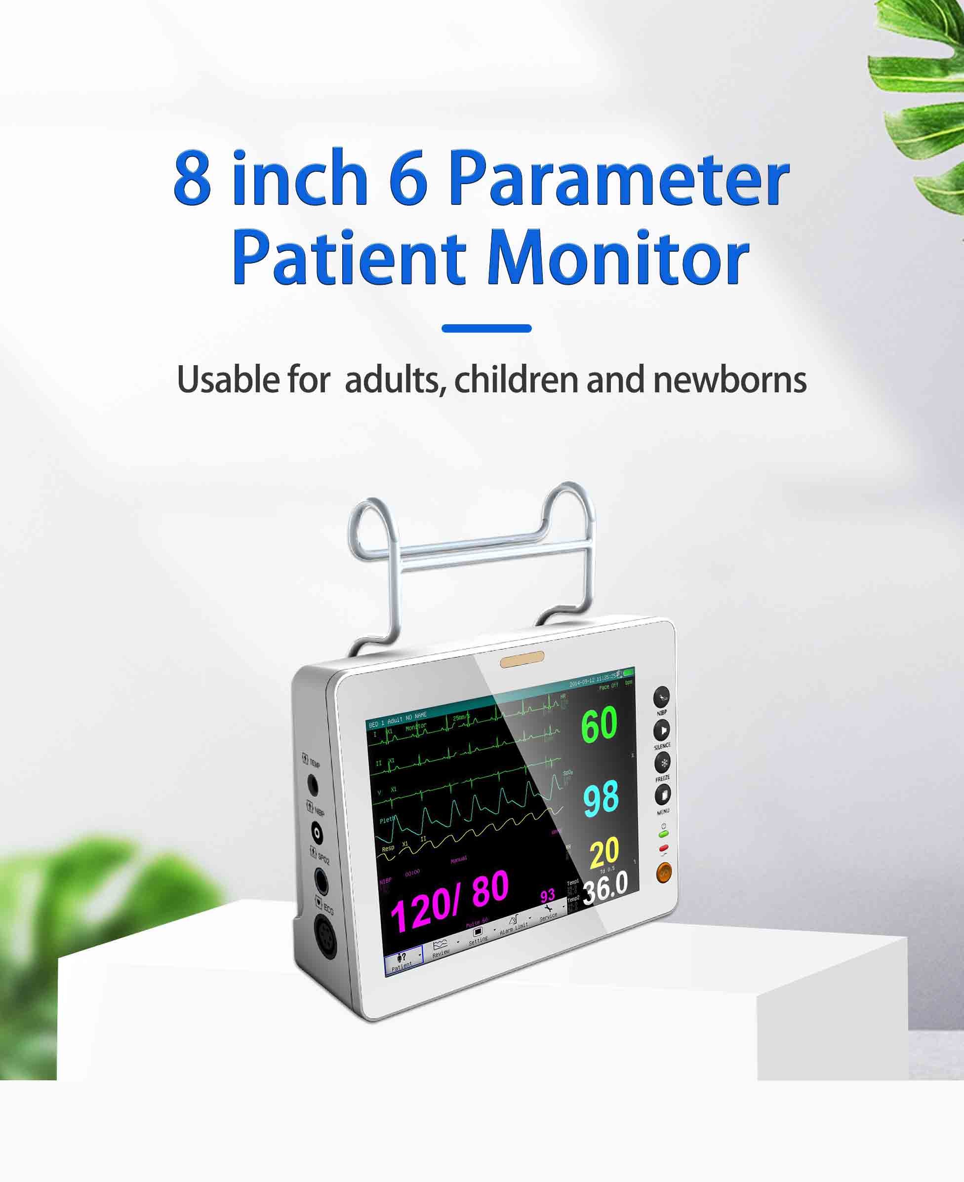 Pathological Analysis Multi Parameter Patient Monitor Wall Mounted With Lithium Battery