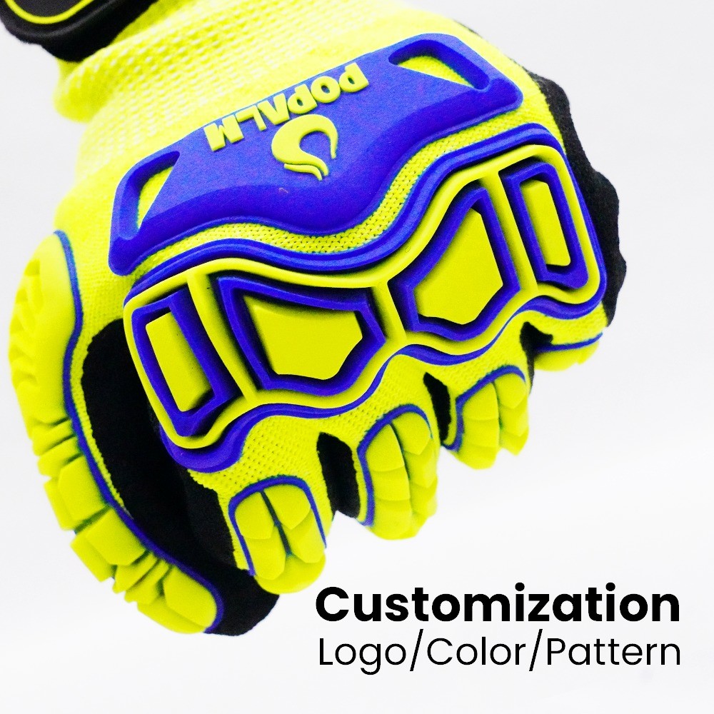 Thermoplastic Rubber Impact 4X42CP Gloves 13 Needle Nitrile Sanding Anti-Collision Gloves: Ultimate Safety Protection, Comfortable, Breathable and