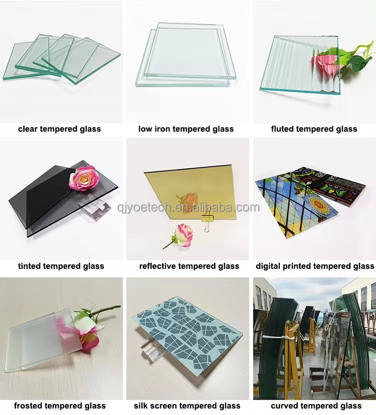 Customized Cut to Size 3/8'' Clear Tempered Shower Door Hinge Door Stock Door Glass for Greenhouse