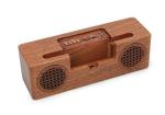 Mini Wooden Bluetooth Speaker , 1200mAh Battery Phone Charger Holder