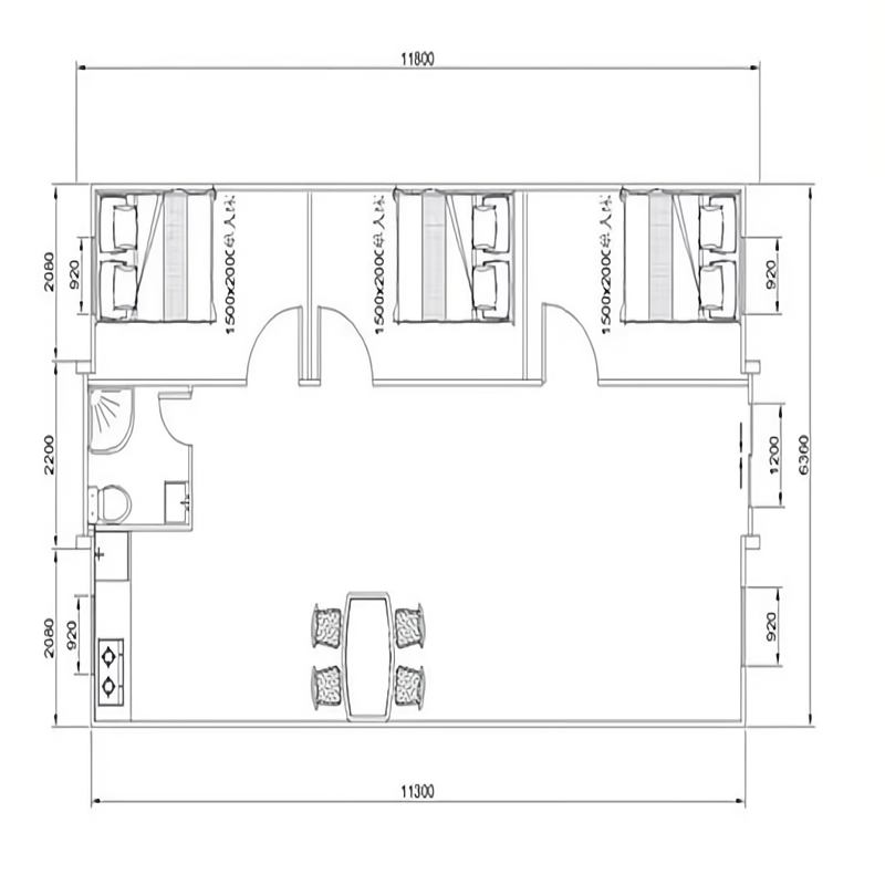 Steel Door 3 Bedroom Portable Homes Expandable Container House with Online Support