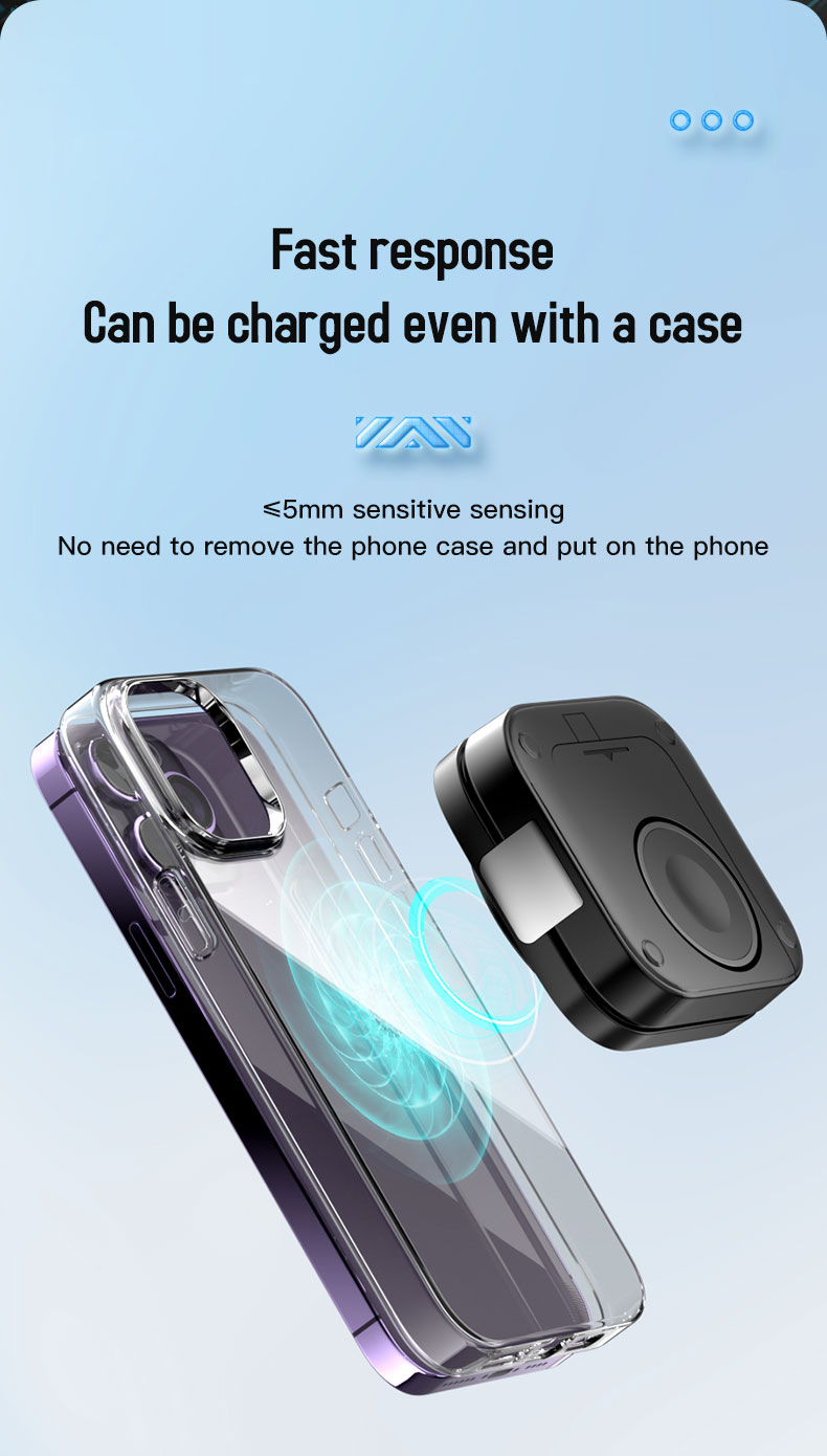 3 In 1 Fast Wireless Charger with Over-Charging Protection and Magnetic Foldable Design