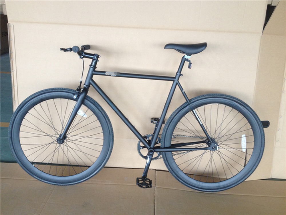 58cm 60cm White Frame Red Rim 700c Single Speed Fixie Fixed Gear Bike Double V Brake