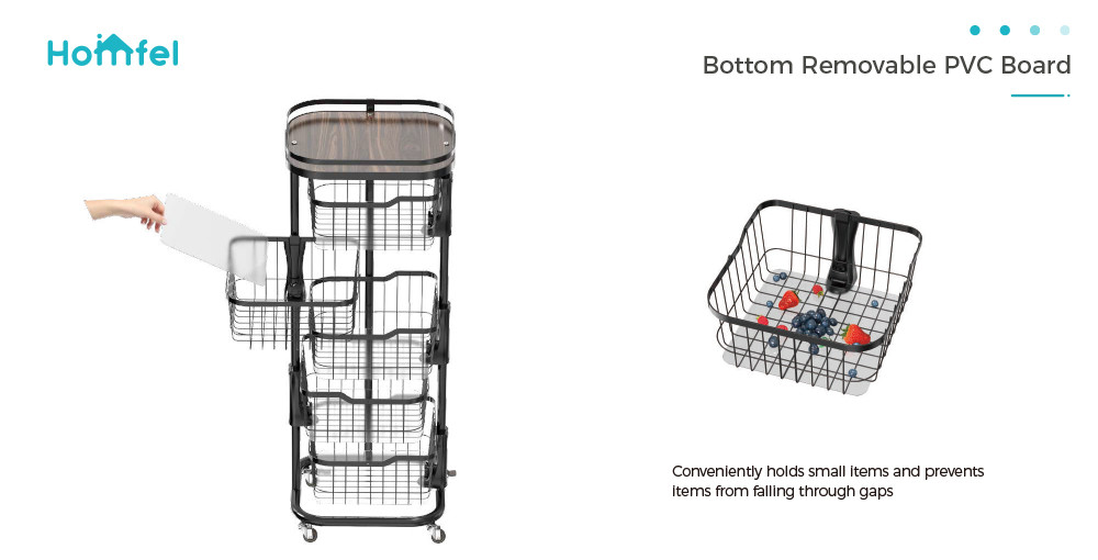 Rotating Storage Organizer Household Utility Cart Multifunctional Rolling Cart