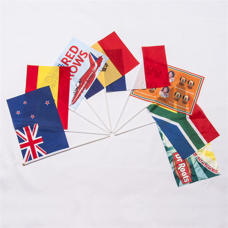 Mini cheap custom printed hand held flag ,hand waving flag