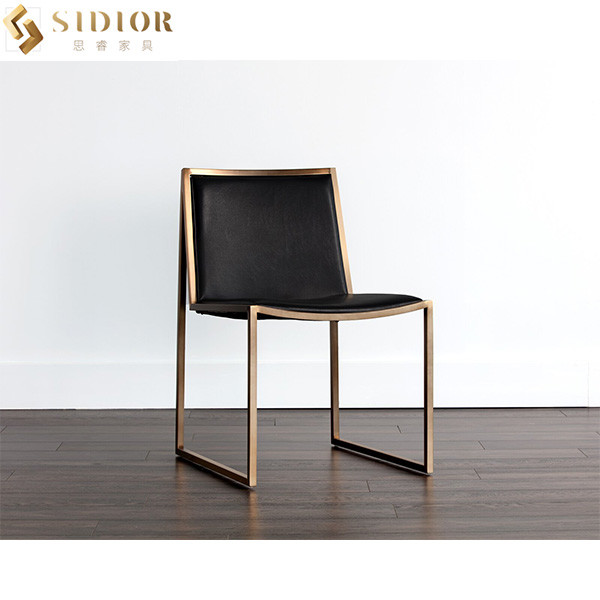 Cafe Bar Pub Restaurant Modern Faux Leather Dining Chairs 78.7cm Height