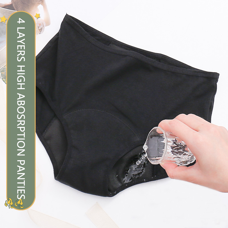 Hipster Leak Proof Period Underwear Adults 4 Layers Cotton Period Underwear