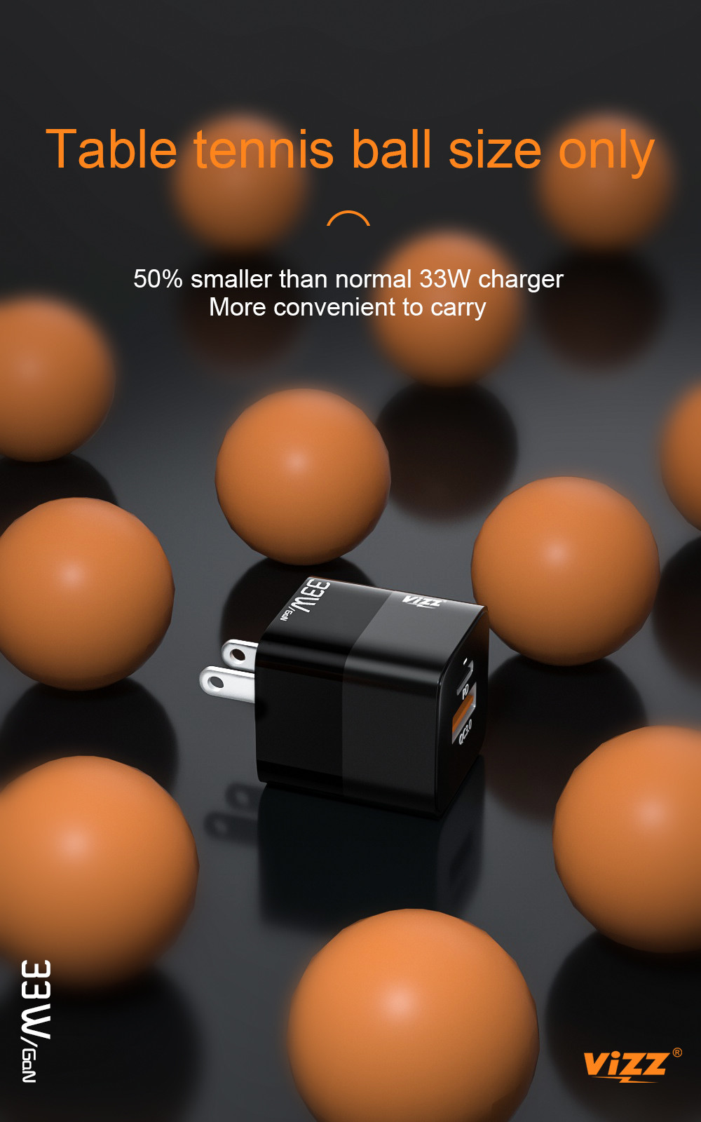 PD37 US Plus Fast Charging 33W GaN Phone Charger Wall Charger With Dual Port