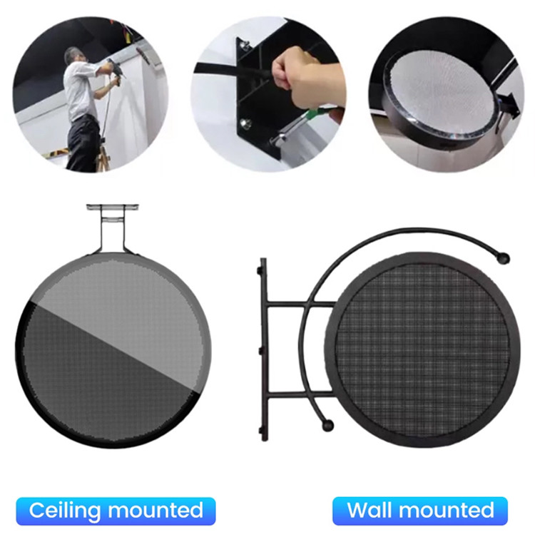 Double Sided Waterproof Outdoor Store Circle Round Logo Sign