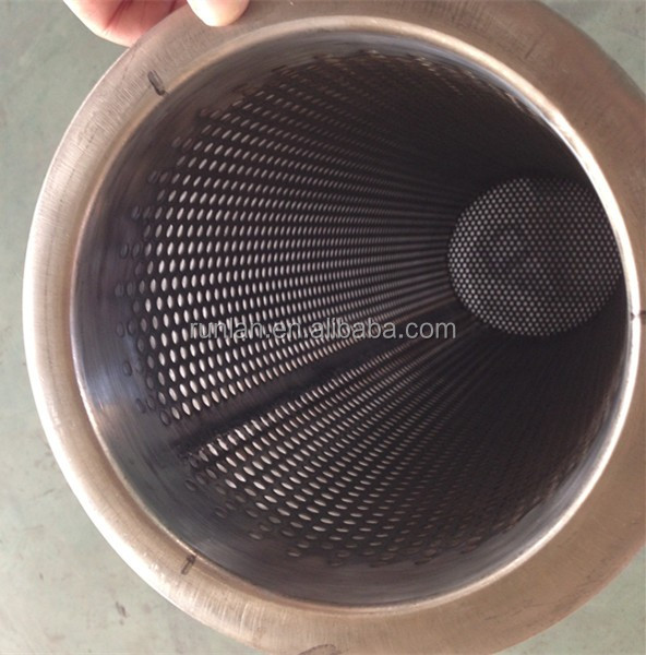 7-1/16" dia x 32" L Stainless Steel Wedge Net Basket Filter Bag for Effective Filtration