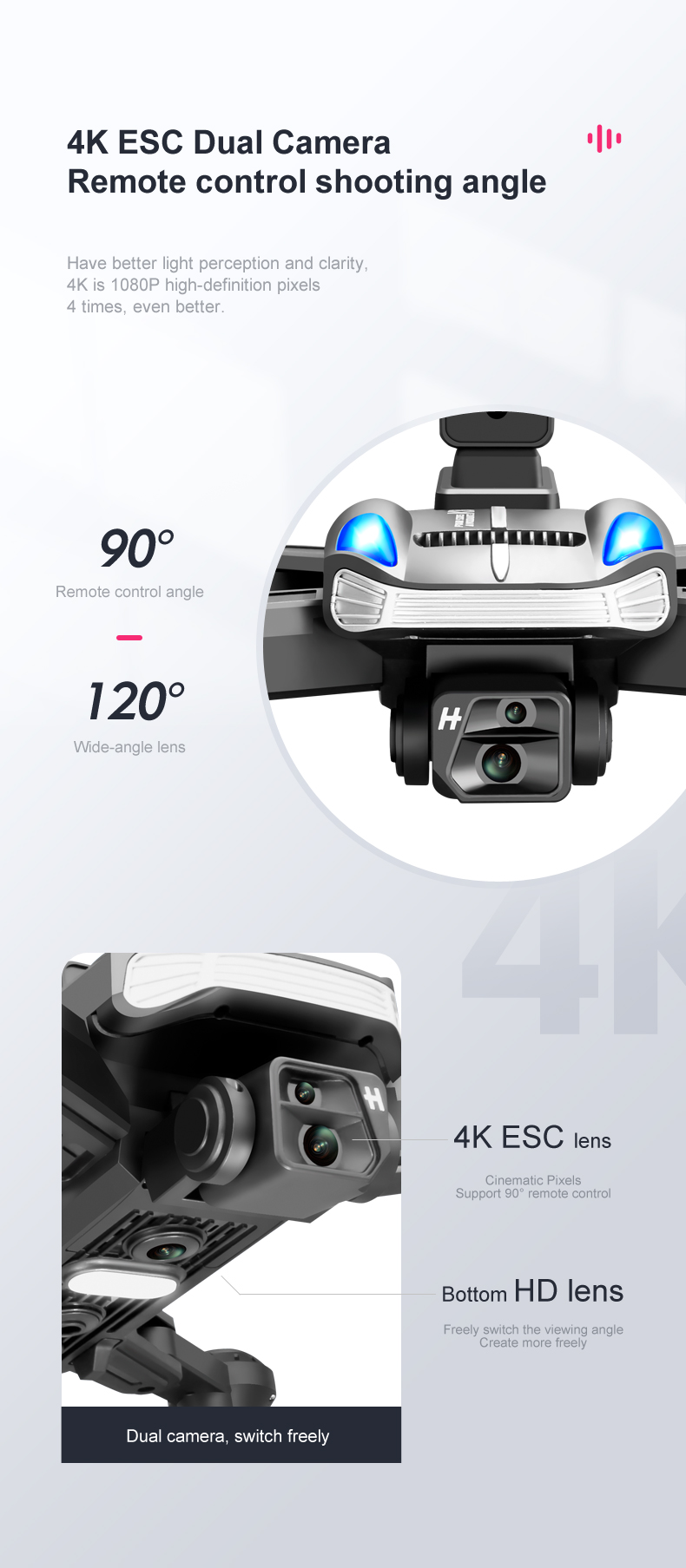 K8 Pro Drone Kit DIY with Camera 4K Ultra HD Camera Drones One Key Takeoff/Landing Private Mold Hot Hotsale