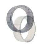 Neodymium Rare Earth Motor Magnet Nickel Coating Arc Shaped High Coercive Force