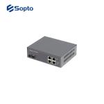 PoE Power Fiber Media Converter 1 Fiber Port 4 UTP Ports With Commercial