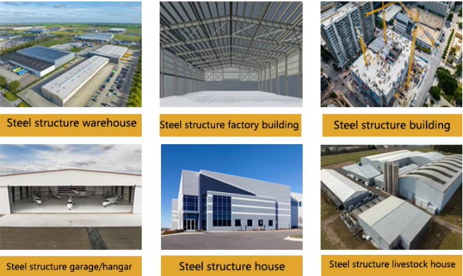 High Quality Large Span Metal Building Space Prefab Steel Structure Warehouse Workshop With Color Steel Plate