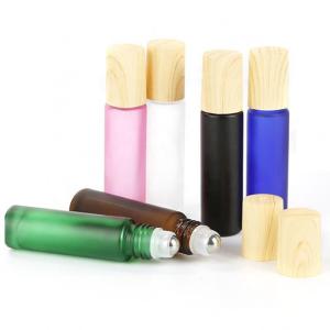 China Green Pink Glass Rollerball Perfume Bottles 3ml Refillable Perfume Roller wholesale