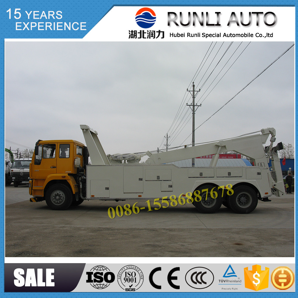 SHACMAN 12 Wheels Rotator Tow Truck 6x4 Driving Tow Wrecker Truck 50 Ton