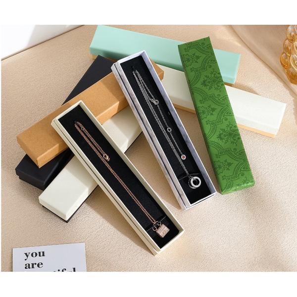 Customized LOGO Wholesale Multi-Color Watch Box Jewelry Storage Blue Pink White Powder Top And Bottom Cover Necklace Pendant Jewelry Packaging Box