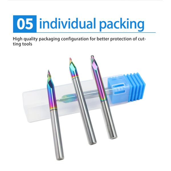 Yingba Hot Sale Alumminum Engraving Router Bits DLC Coating 2F Taper Ball Nose for Carving Aluminum Milling Cutter