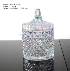China Glass Storage Jars With Lid For Wax wholesale