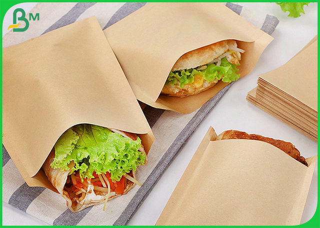 FDA Polythene 1 Side Coated Kraft 140g PE Paper For Fast Food Wrapping 