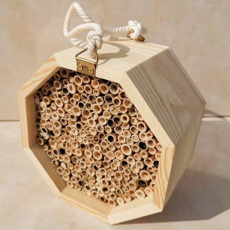 Wall Hanging Honey Bee Wooden Box 15cm*15cm*9cm Bee Keeping House