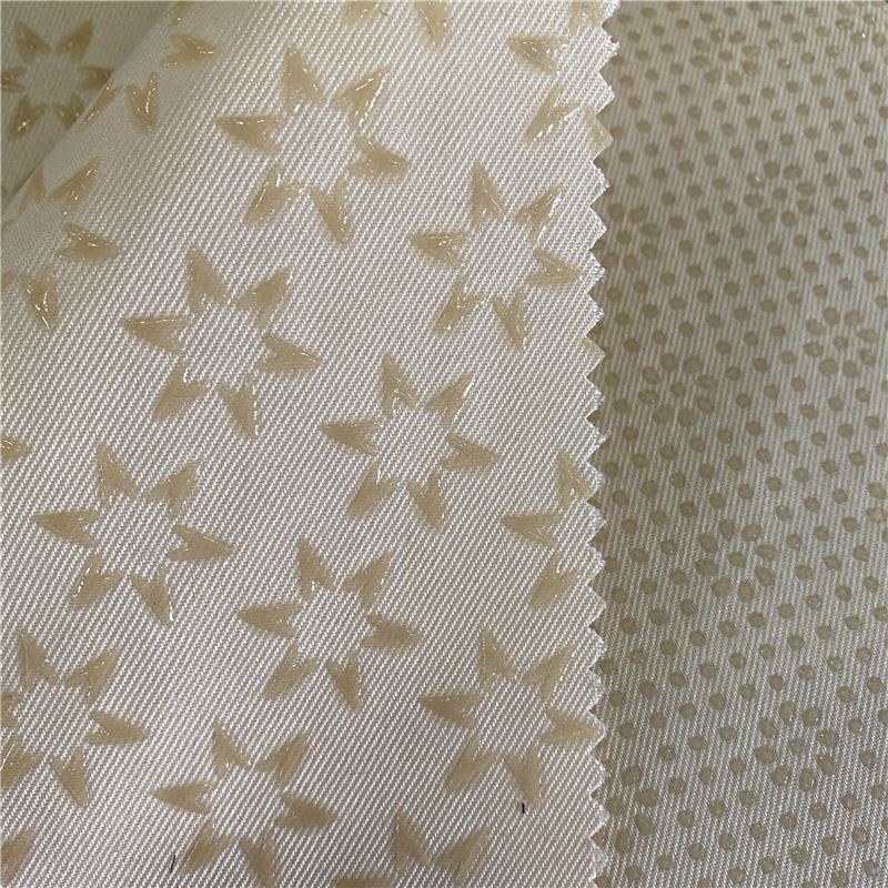 150gsm Thickness Polyester Twill Silicone Dot Coated Fabric for Baby Shoes and Pets Bed