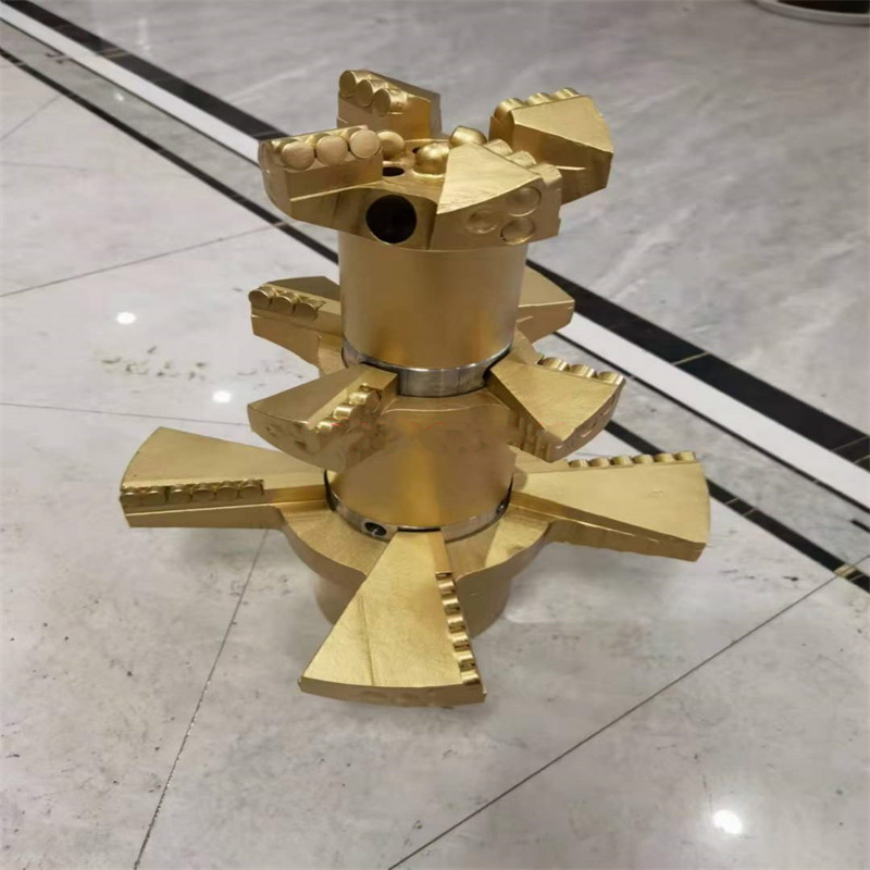 75mm 3 Wings Concave PDC Coreless Rock Drill Bit for Well Mining Borehole Construction Project