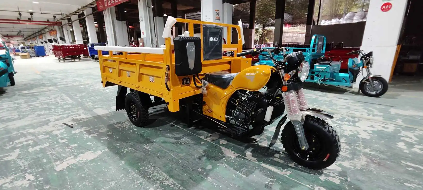 151 200cc Displacement 3 Wheel Gasoline Engine Motorized Petrol Cargo Tricycles for Adults