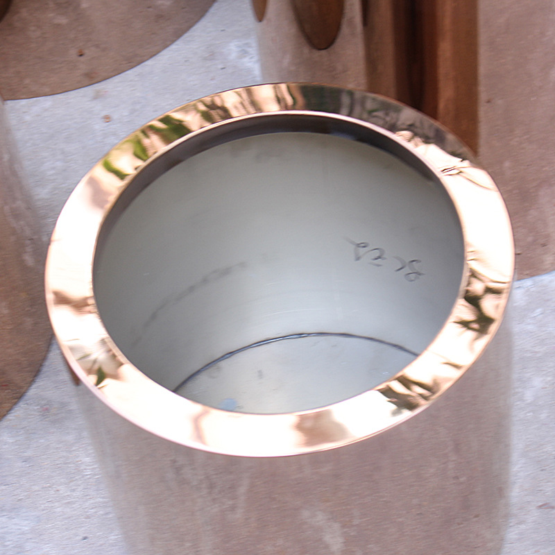 Custom outdoor garden flower pot metal mirrored round planters