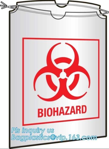 Super Jumbo Large Drawstring Autoclavable Biohazard Bags, Thick Polyethylene Bag