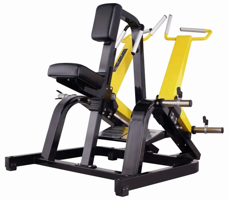 Commercial Indoor Gym Plate Loaded Fitness Body Building Machine Rowing Strength Trainer Steel Chest Back Seated Low Row