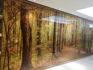 China Screen Partition Ultra Clear 12mm Decorative Fused Glass wholesale