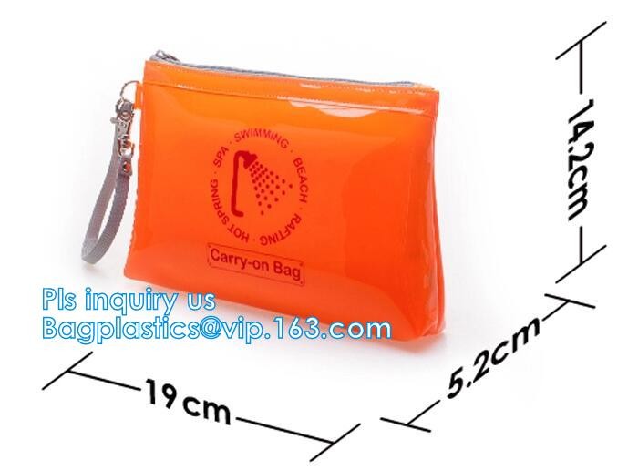 PVC zipper bag transparent plastic self-sealing bag socks plastic bag stationery bags custom, vinly slider zipper packag