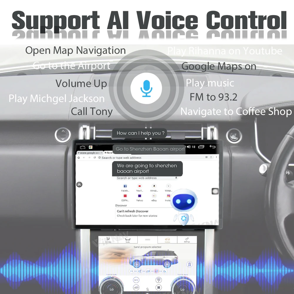 Android Auto Car Radio For Range Rover Vogue L405 2013-2017 Carplay GPS Navigation Multimedia Stereo Player Head Unit