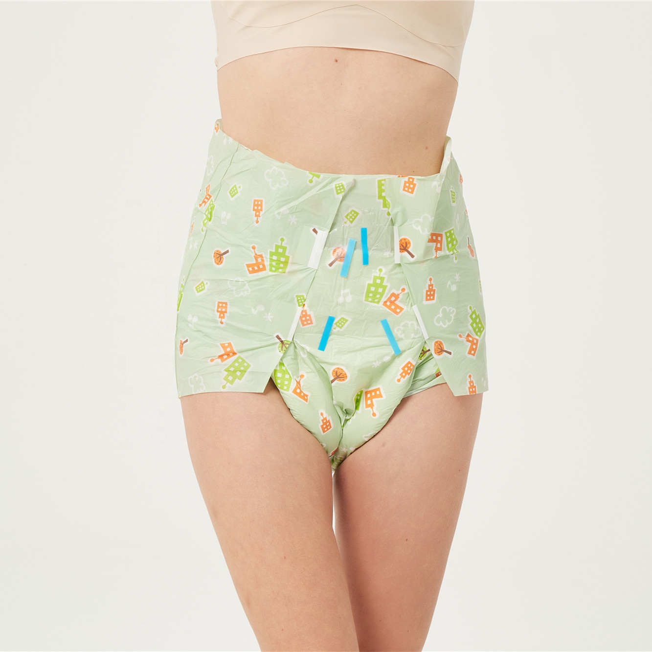 USA Fluff Pulp Super Absorbent 6500ml Adult Diaper for Maximum Comfort and Protection