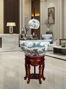 China Ceramic 230mm Koi Fish Bowl wholesale
