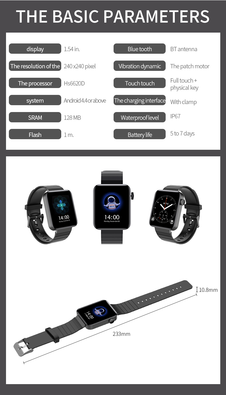 1.54inch Zinc Alloy Smartwatch Amazfit Gts 2 Bracelet Touch Screen Ip68 For Apple Huawei