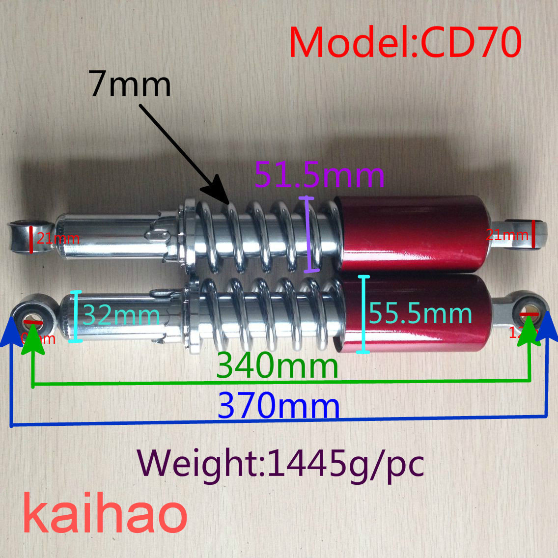 Popular Indonesia Gas Bag shock absorber with 310mm central distance