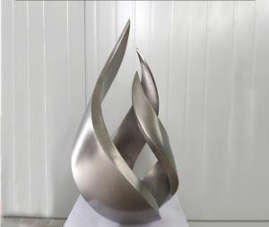 China Brush Surface Metal Flower Bud Stainless Steel Outdoor Sculpture For Outdoor Decoration wholesale