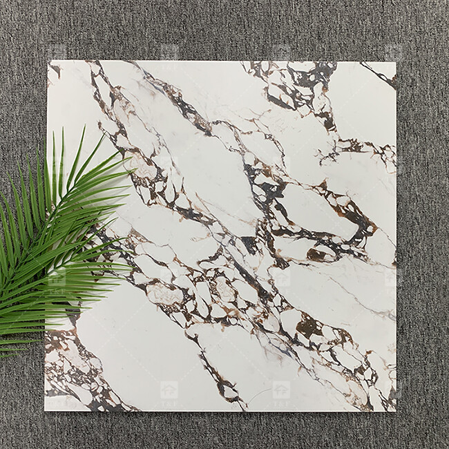 600x600mm White Matt Marble Glazed Ceramic Tiles Washroom Rustic Floor Wall Tiles
