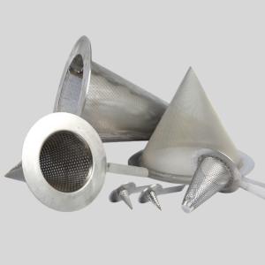 China Metal Mesh Cone Temporary Strainer 5-3000μm wholesale